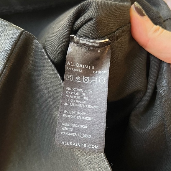AllSaints metal pencil skirt - Picture 9 of 9